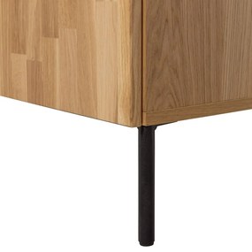 Comodă TV în culoare naturală din lemn de stejar 180x56x46 cm Bono – WOOOD