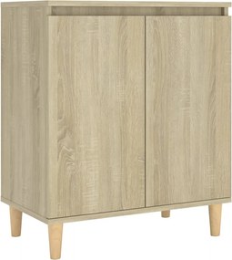 vidaXL Servantă picioare din lemn masiv stejar sonoma 60x35x70 cm lemn