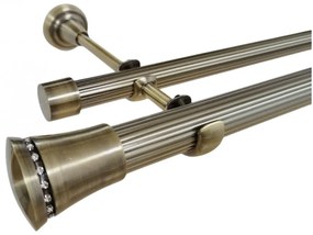 Galerie fara inele BOSTON STRIAT - 25/19 - aur antic (Alege marime: 160 cm)