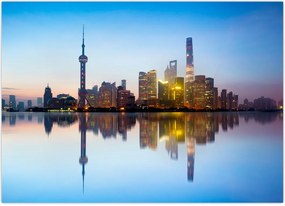 Tablou - Cerului dimineții deasupra Shanghaiului (70x50 cm)