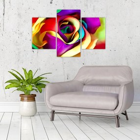Tablou - Trandafir colorat (90x60 cm)