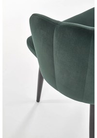Scaun de bucaterie Bernita, verde/negru