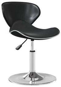 vidaXL Scaun de bucătărie, negru, piele ecologică