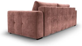 Canapea extensibila din catifea Milo Casa Luca, roz