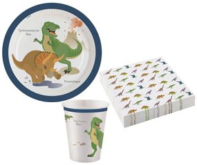 Dinozaur Happy Set de petrecere cu 36 de piese și farfurii de 23 cm