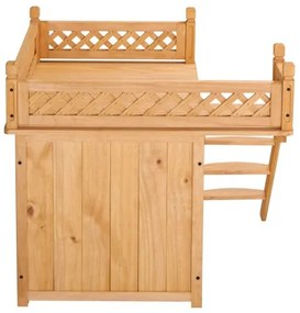 Deuba Casuta pentru pisici cu balcon 53x54x64 cm