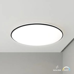 Plafonieră LED HUGO, 16/24/32 W, 230 V, 3000/4000/6500 K, Ø 37 cm, IP54, negru