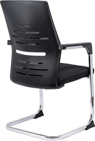 Scaun vizitator din mesh cu cadru cromat OFF 807 negru