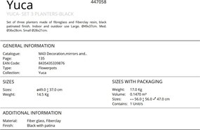 Set de 3 jardiniere decorative Yuca