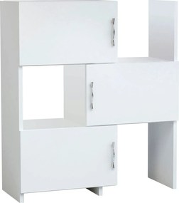 Dulap baie ANNA, alb, PAL melaminat, cu 3 usi, 65x32x90 cm