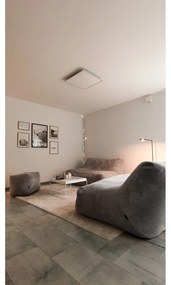 Fotoliu bean bag crem cu tapițerie din țesătură bouclé Sofa Tube 160 – SLOWDOWN