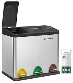 Jurhan Coș de reciclare SORT 24L (3x8L), oțel