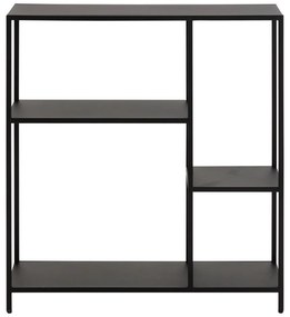 Bibliotecă neagră din metal 80x86 cm Newcastle – Actona