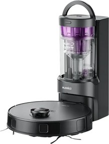 Aspirator robot Eureka E20 Plus, 8000 Pa, 2 l, 300 m², Pana la 180 min, Navigare 3D DuoDetect AI, Filtrare în 5 etape, Negru