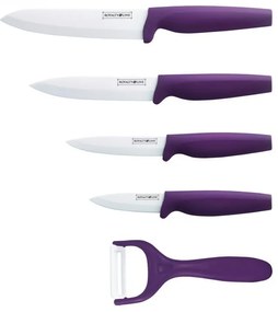 Set 4 Cutite ceramica si curatator legume Mov - Swiss Boch