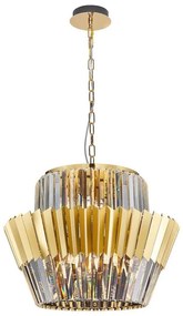 Lustră pe lanț DONNA 12xE14/40W/230V d. 55 cm auriu