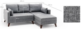 Canapea extensibilă de colț Bella Corner Right 2 Grey