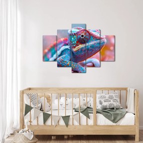Tablou - Cameleon colorat (150x105 cm)