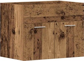 vidaXL Dulap chiuvetă baie, lemn vechi, 60x38,5x46 cm, lemn prelucrat