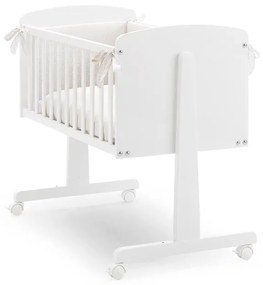 Patut co-sleeping Ninna Lemn Fag salteluta & lenjerie inclusa Alb Erbesi