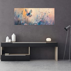 Tablou - Pajiște cu Fluture II (120x50 cm)