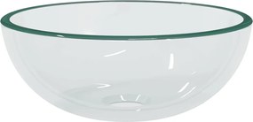 vidaXL Lavoar din sticlă securizată, 30x12 cm, transparent