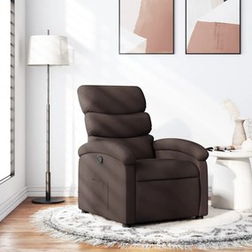 vidaXL Fotoliu rabatabil, maro închis, material textil