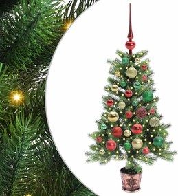 vidaXL Brad de Crăciun cu 150 LED cu suport Verde 90 cm PE