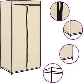 vidaXL Șifonier, crem, 75 x 50 x 160 cm