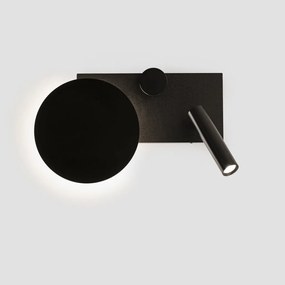Aplica perete ambientala cu reader LED KLEE negru dreapta