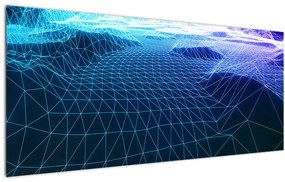 Tablou - Munți în model de calculator (120x50 cm)