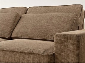 Colțar maro deschis cu tapițerie din chenille (cu colț pe partea stângă/în formă de ”L”) Kirou – Maison de Rêve