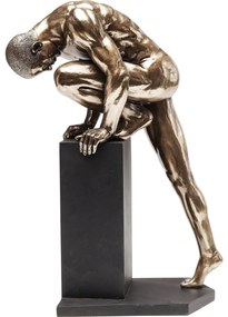 Obiect decorativ Nude Man Stand Bronze 35cm