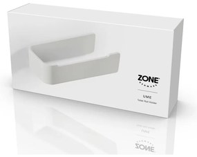 Suport pentru hârtie igienică alb de montat pe perete din metal Ume – Zone