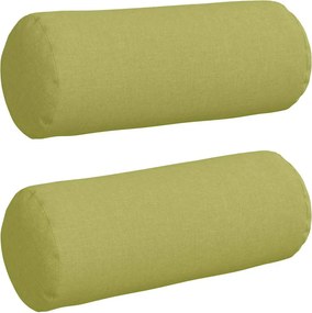 vidaXL Perne Bolster 2 pcs Verde deschis Ø 15 x 40 cm țesătură
