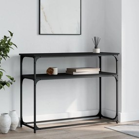 834065 vidaXL Măsuță consolă, negru, 100x35,5x75 cm, lemn compozit