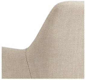 Set de scaune de sufragerie bej cu cotiere 2 buc. tapițat Lizzy – Actona