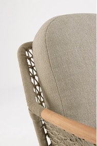 Fotoliu de grădină maro deschis din metal Eulero – Bizzotto