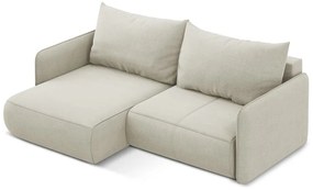 Colțar crem extensibil/cu spațiu de depozitare (cu colț pe partea stângă) Nanea – Makamii