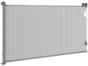 PawHut Bariera retractabila pentru caine de la 0 la 149 cm cu blocare automata - gri | Aosom Romania