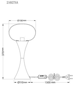 Lampă de masă Globo 21027SA LULA 1xE14/25W/230V bej