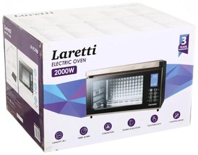 Mini cuptor Laretti LR-EC3908, 2000 W, 45 l, 70-230°C, Convectie, Control tactil, Afisaj LCD, Bronz