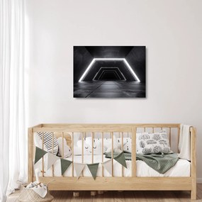 Tablou pe sticlă - Tunel futurist (70x50 cm)