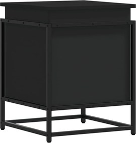 vidaXL Cutie de depozitare cu capac negru 40x40x51,5 cm lemn prelucrat