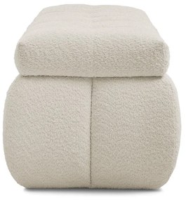 Bancă bej cu tapițerie din țesătură bouclé Mont Blanc – Bobochic Paris