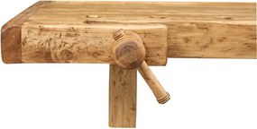 Banc de tamplar, L126 69 H90 cm, natur antic, lemn masiv