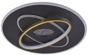 Plafonieră LED dimabilă LED/80W/230V negru + telecomandă