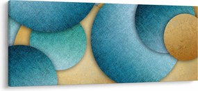 Tablou cu abstracție cercuri (120x50 cm)
