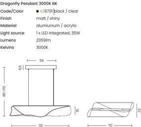 Lustra LED suspendata design modern MANTA