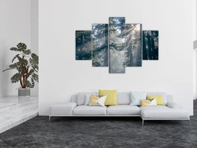 Tablou cu copaci și soarele translucind (150x105 cm)